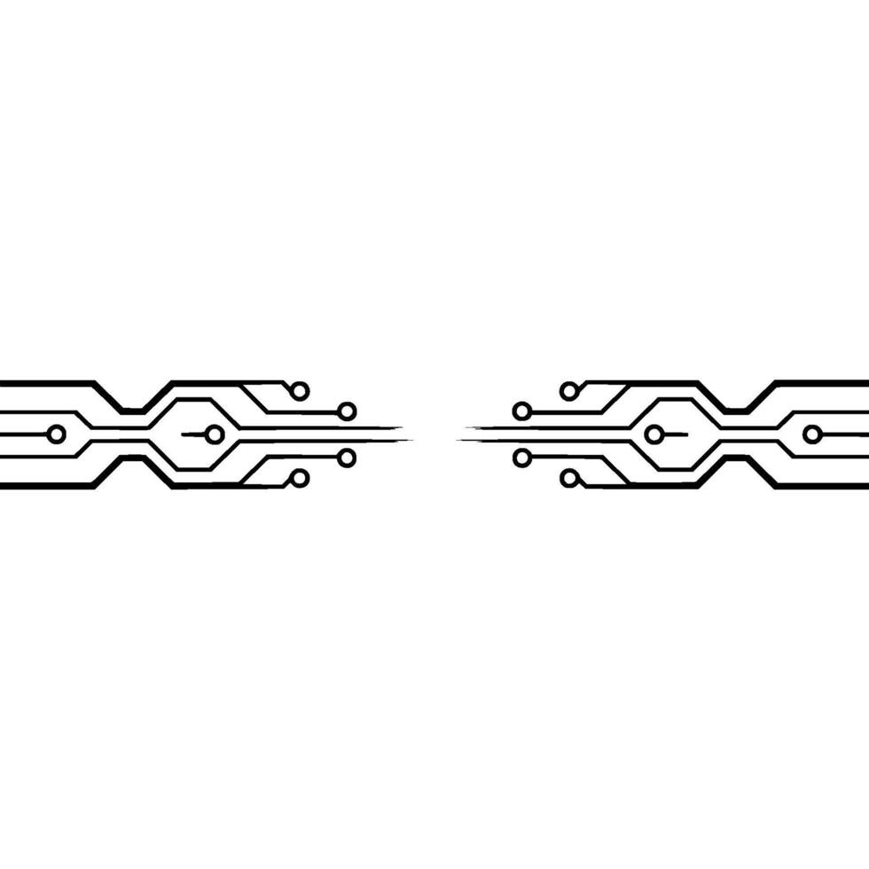 Minimalist Circuit Board Data Connection Technology Background vector