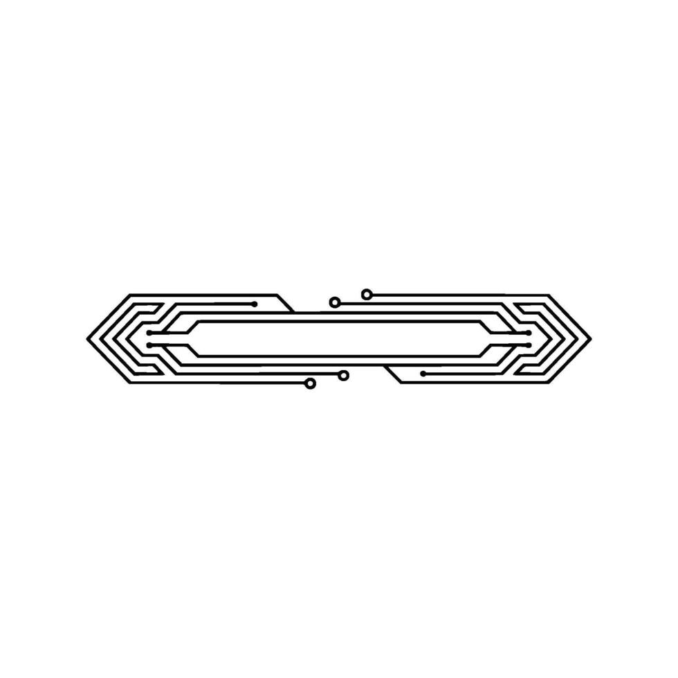 Abstract Circuit Board Element, Tech On White vector