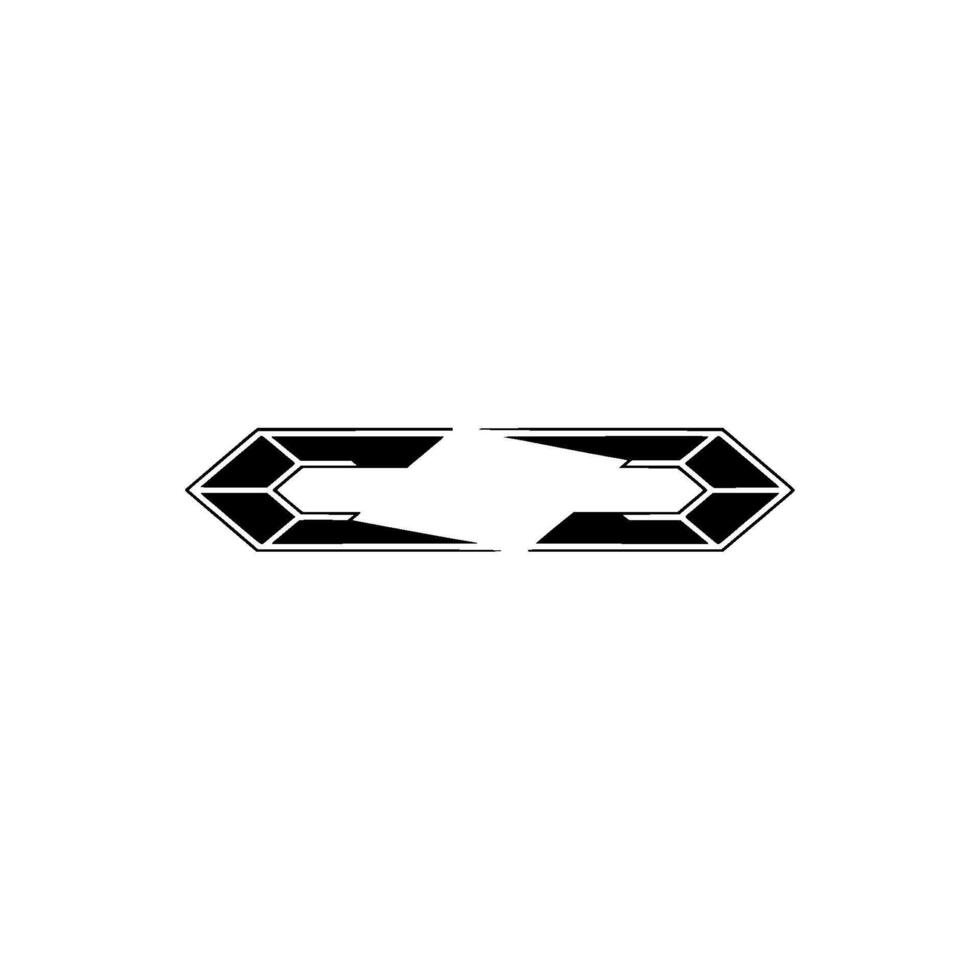 Minimalist Abstract Geometric Arrows In Black White vector