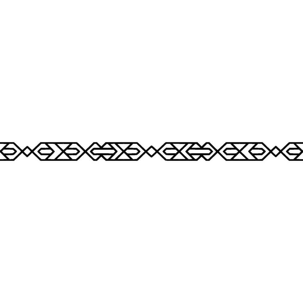 Geometric Border Ornament On White Background, Minimalist vector