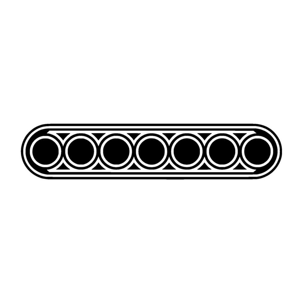 Modern Minimalist Black Circle Pattern On White vector