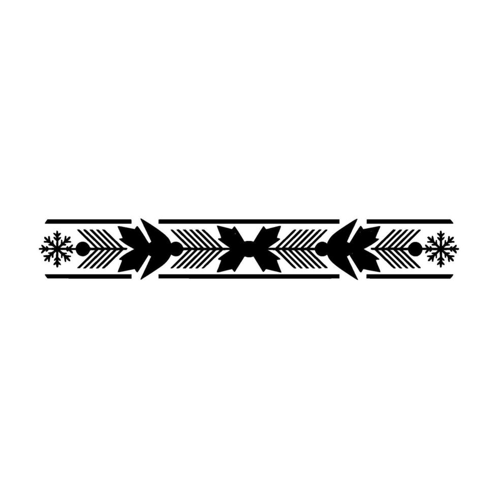 Festive Minimalist Christmas Border Ornament, Gray Red vector