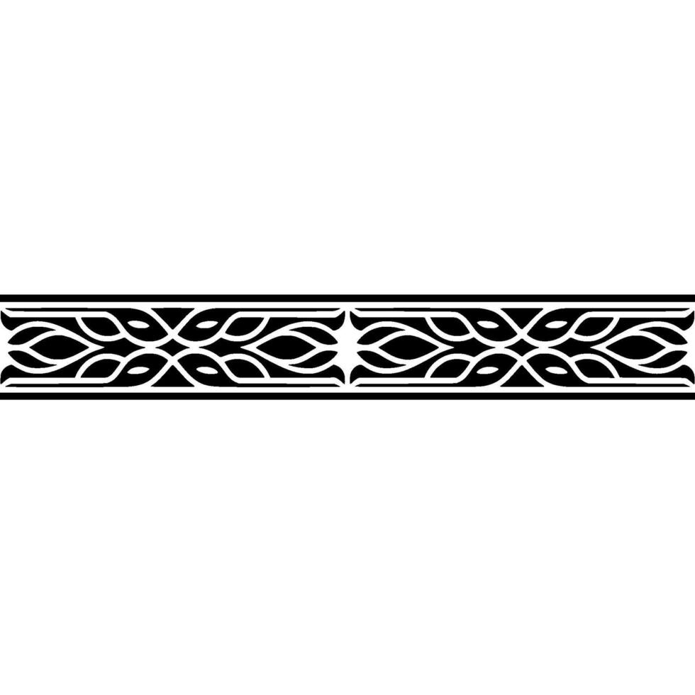 Elegant Black White Border, Ornamental, Geometric vector