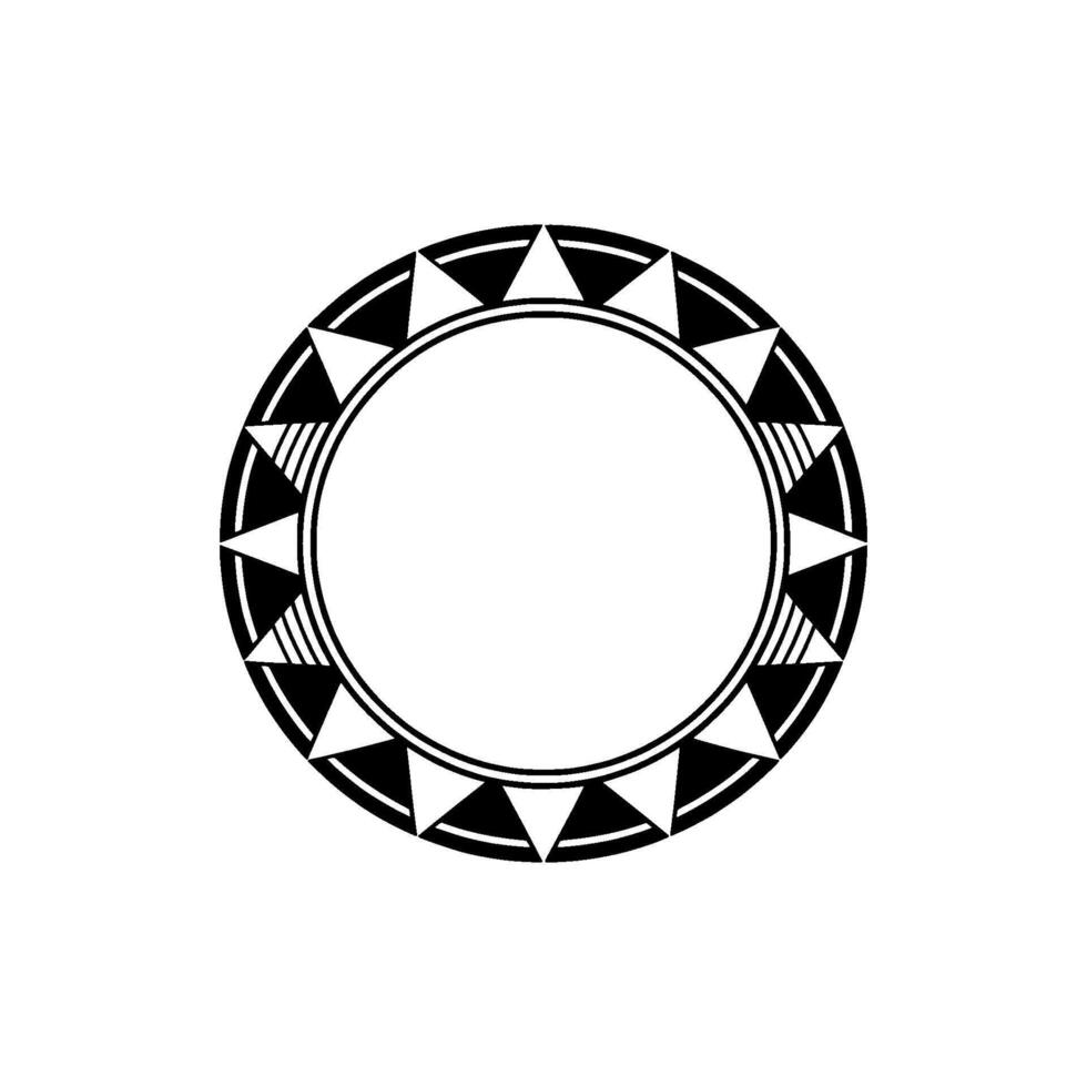 Geometric Circle Pattern In Black And White, Minimalist Element vector