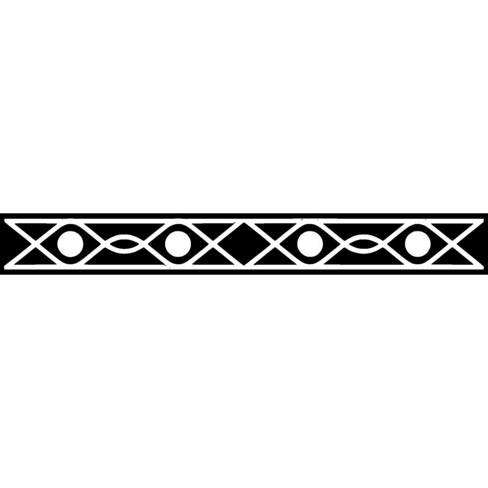 Abstract Geometric Border, Black And White Pattern vector