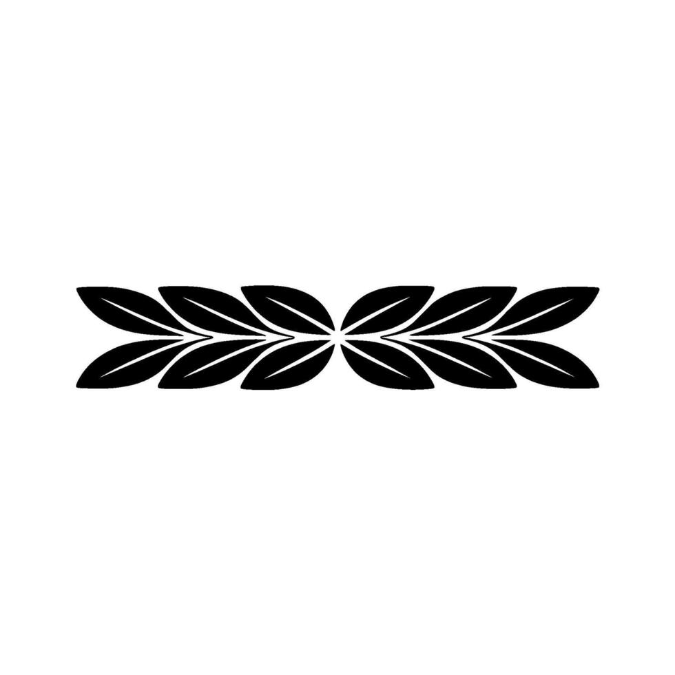 Black Leaves Ornament On White Background Minimalist vector
