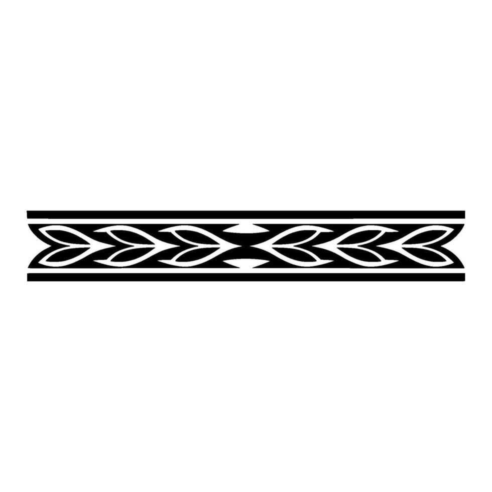 Ornamental Black And White Border, Floral Pattern On Light Gray Background vector