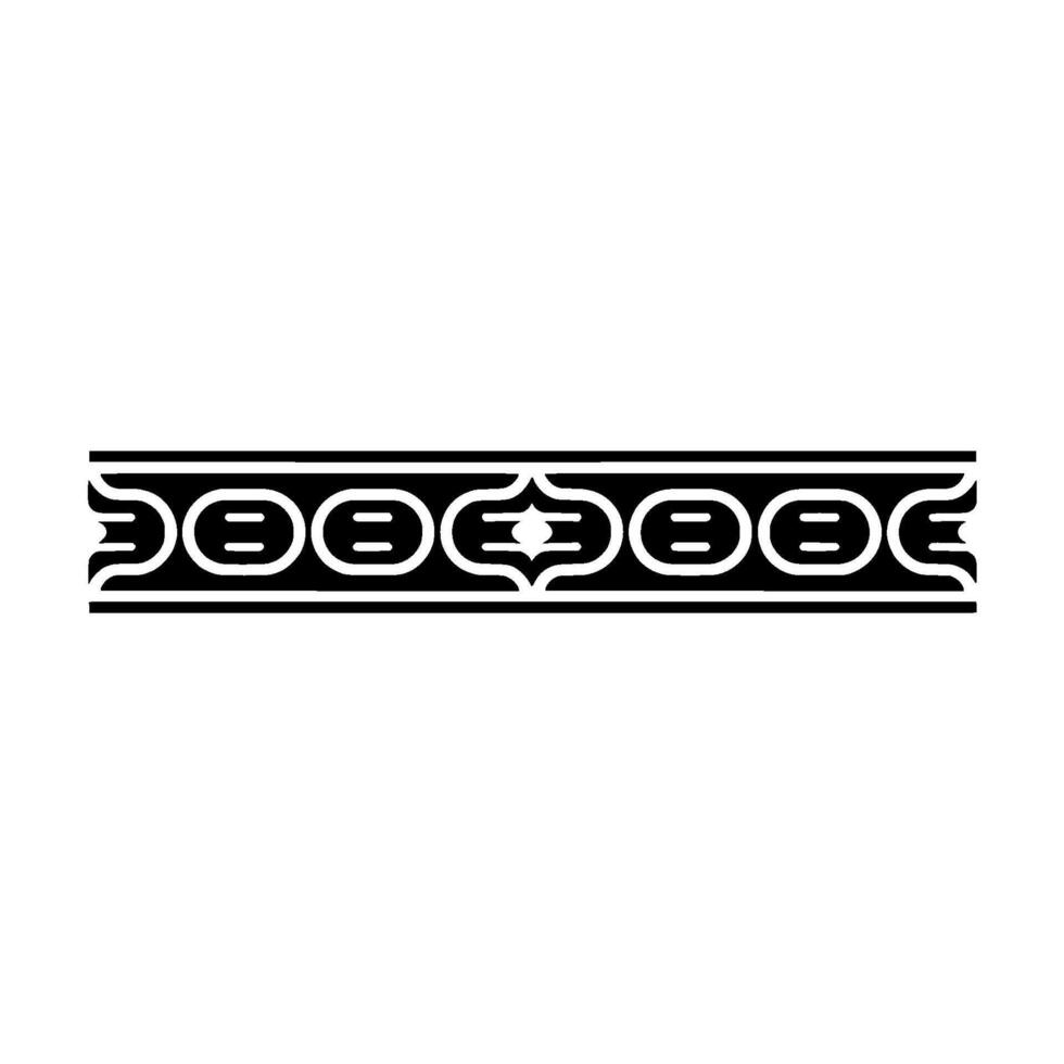 Geometric Black White Border Element vector