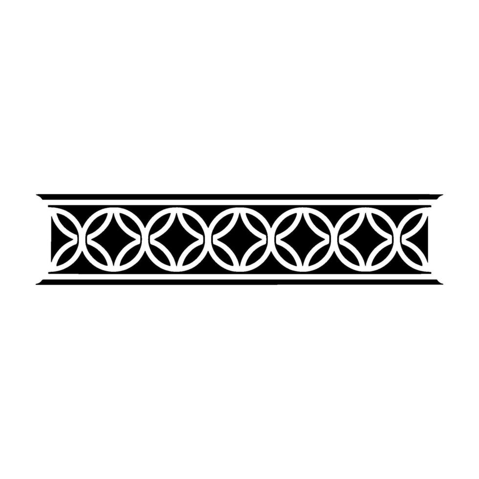Geometric Border Black White, Elegant Ornamentation vector