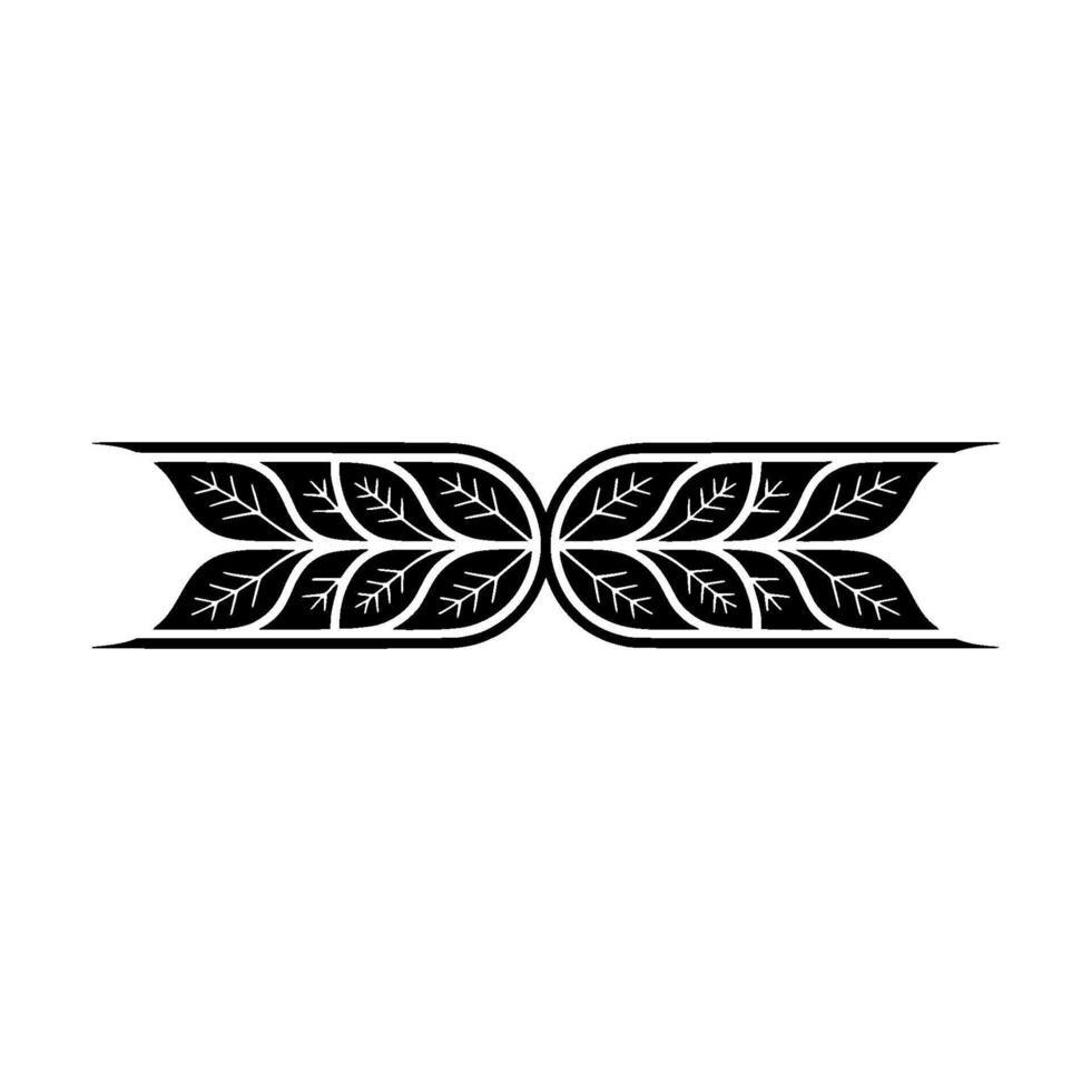 Elegant Leaf Ornament Decorative Illustration vector