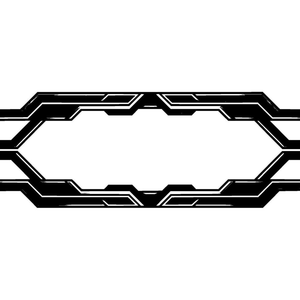 Futuristic Geometric Frame On White, Tech, Modern Minimalist vector