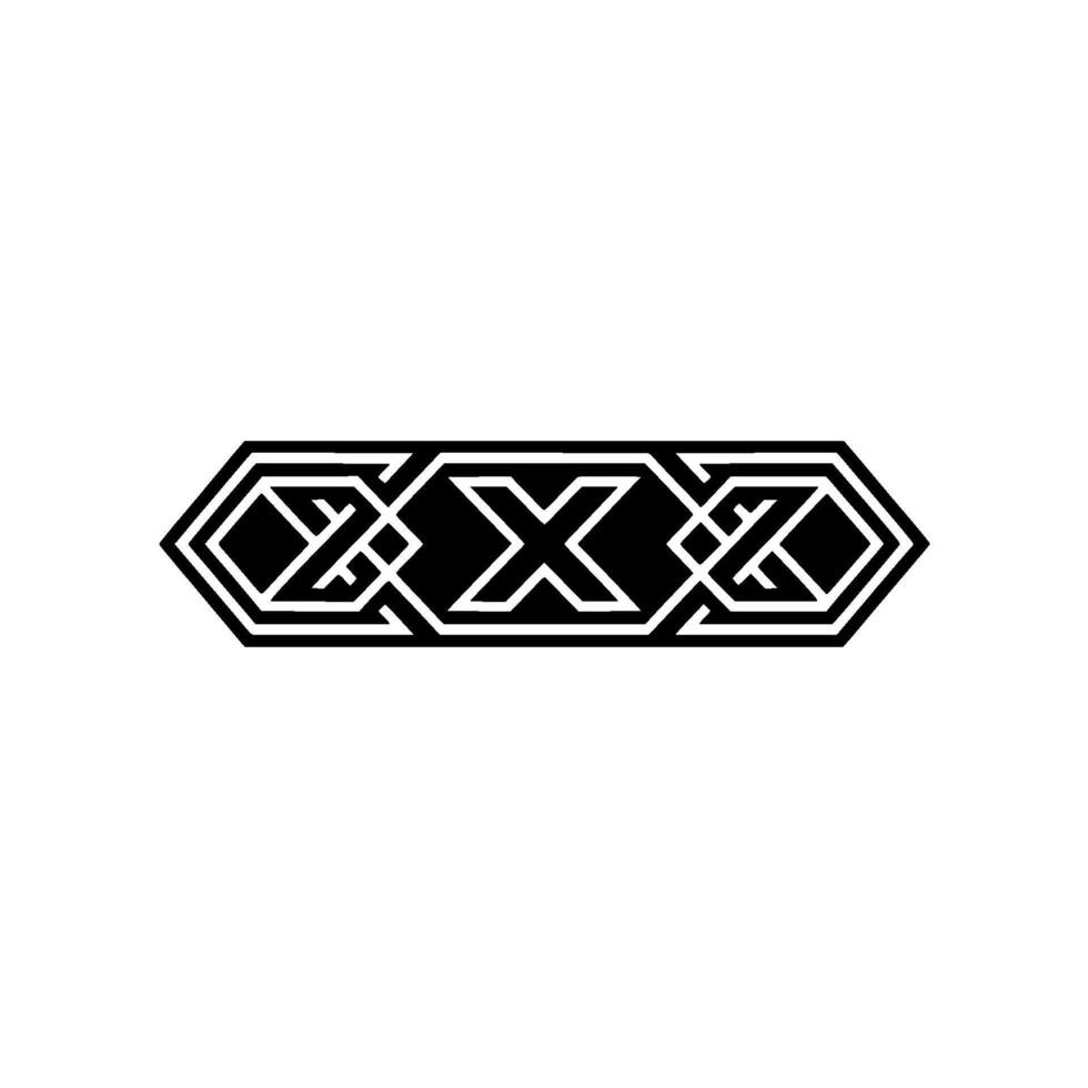Geometric Black And White Ornament On Light Gray Background vector
