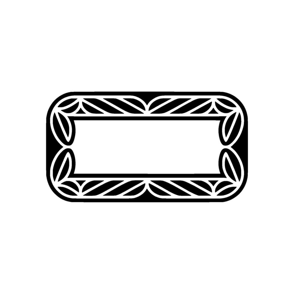 Minimalist Decorative Frame With Leaf Motif Elegant vector