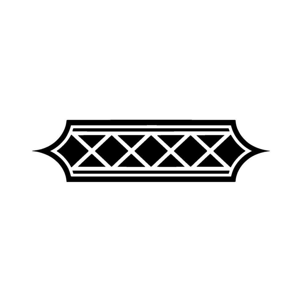 Geometric Black White Border Element, Decorative vector