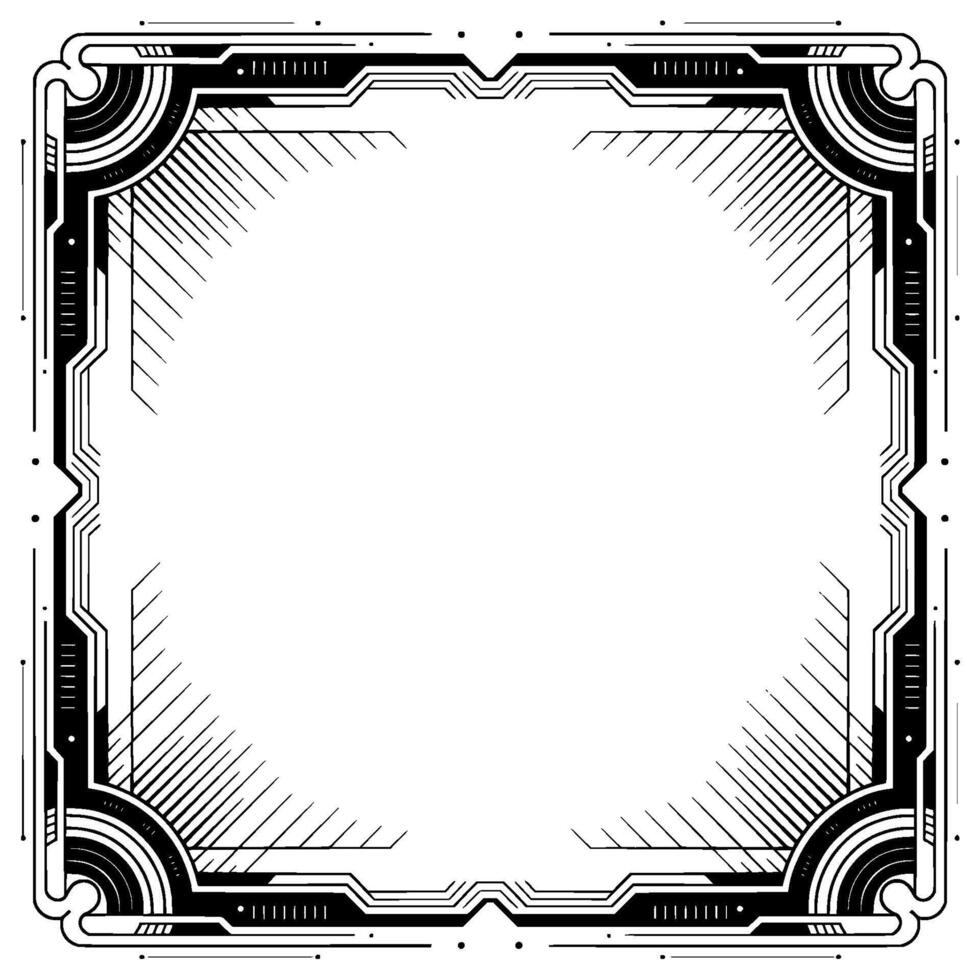 Decotech Frame Geometric, Modern, Blank Center For Elements vector