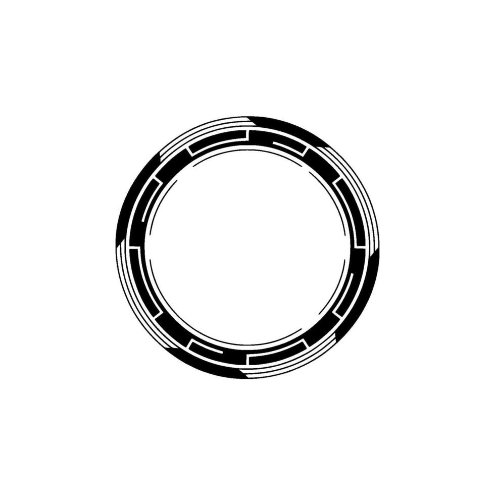 Futuristic Circular Abstract On White, Tech Concept vector