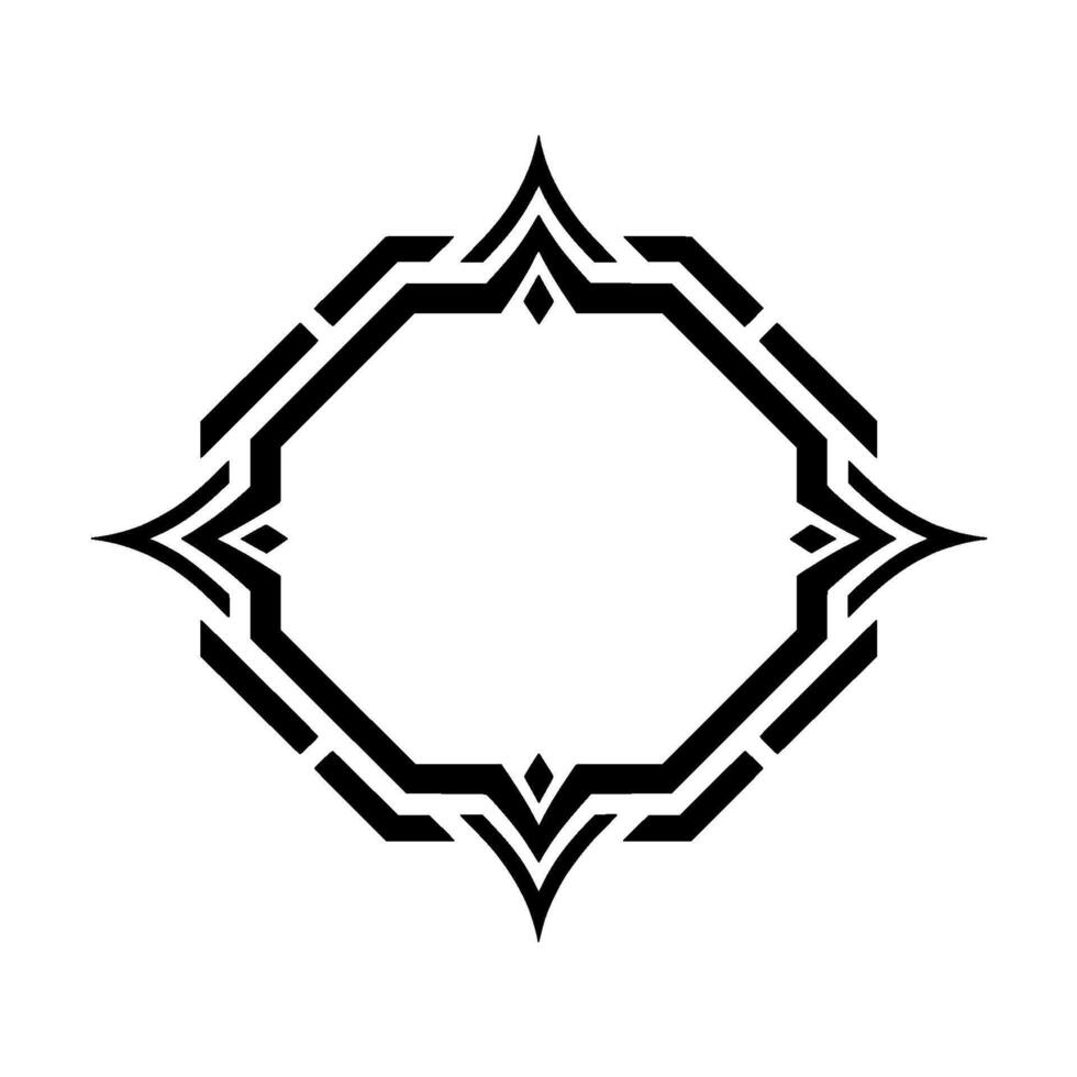 Geometric Black Frame On White Minimalist, Modern Elegance vector