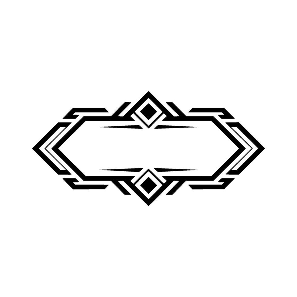 Art Deco Frame With Geometric Element vector
