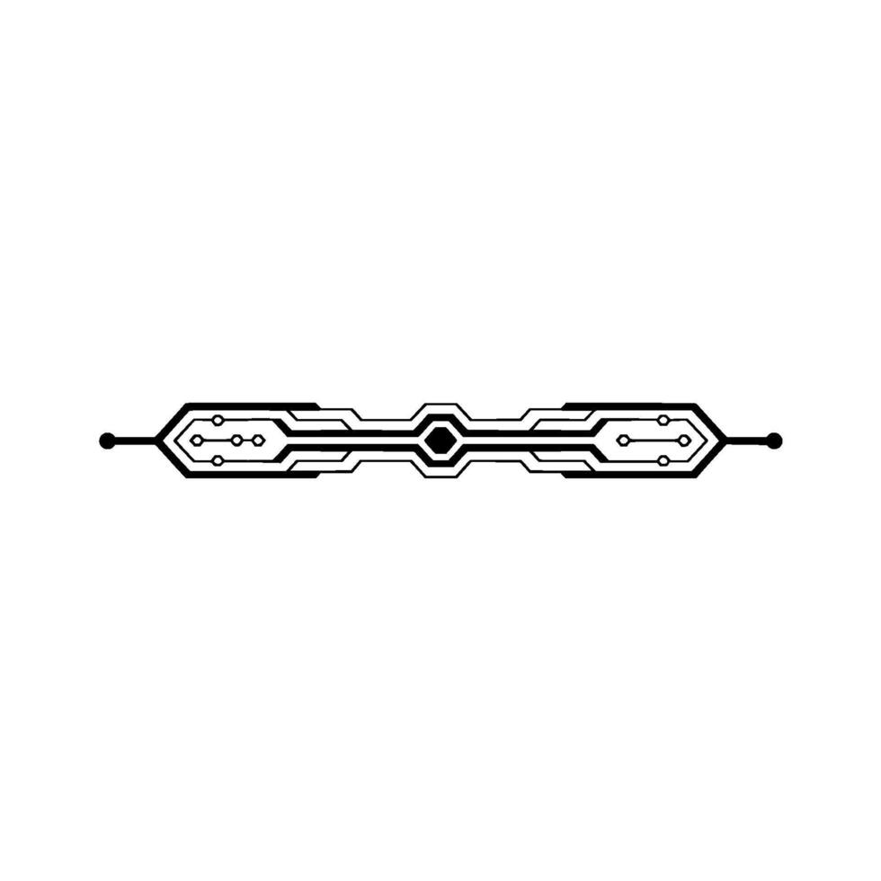 Minimalist Circuit Board Element On White Background - Circuit board vector