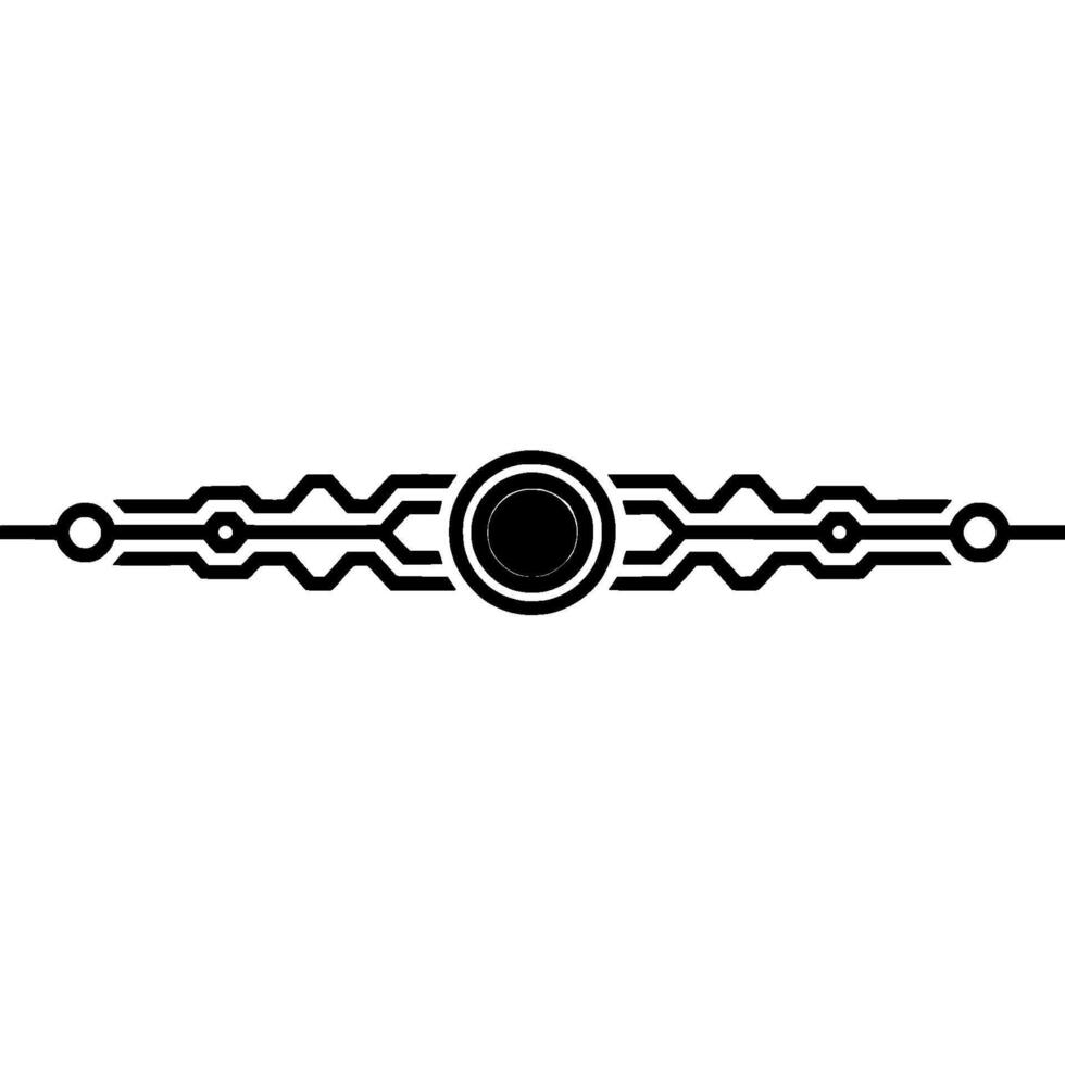 Tech Circuit Element, Black And White Minimalist, Futuristic Aesthetics vector