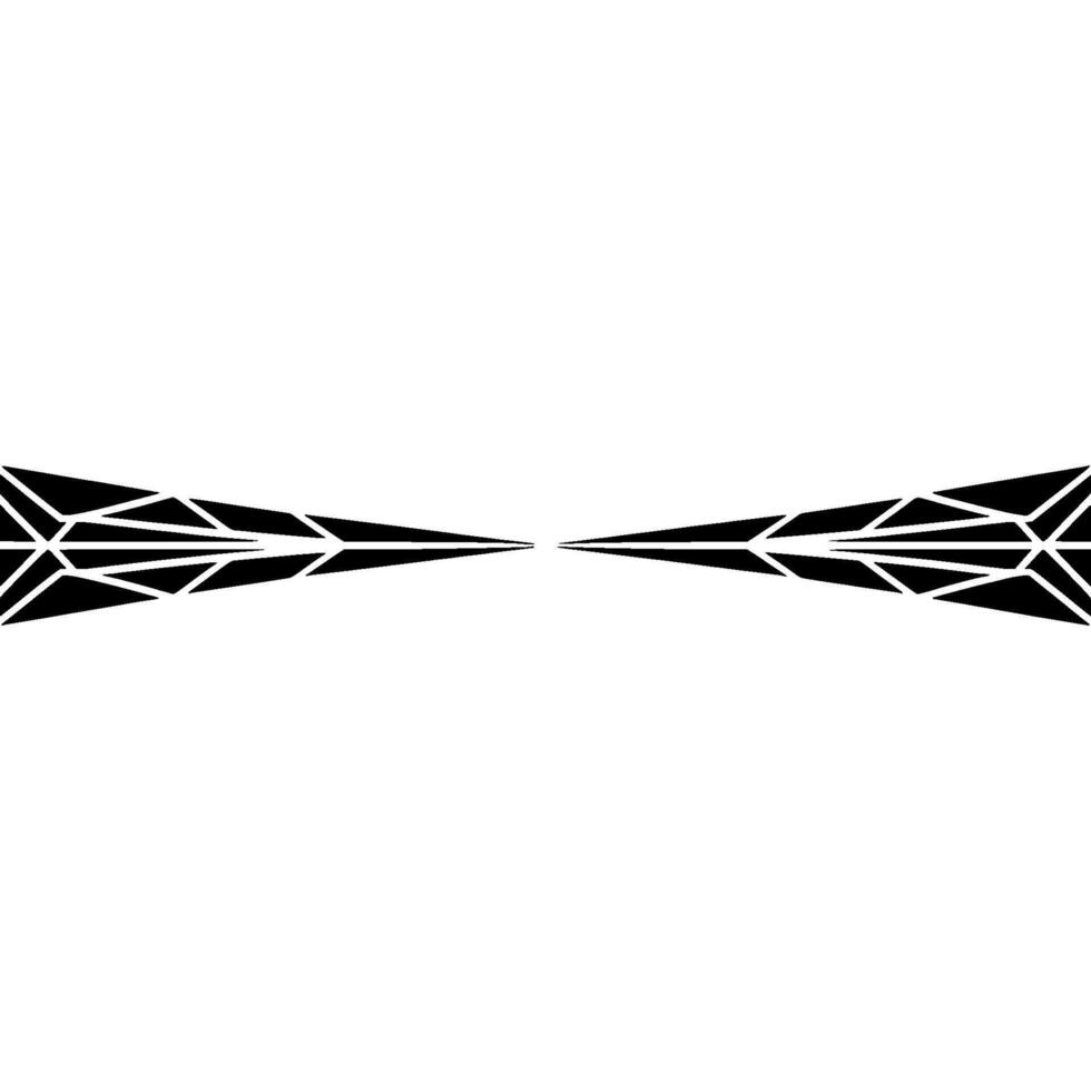 Geometric Abstract Black Triangles On White, Symmetry, Minimalist vector