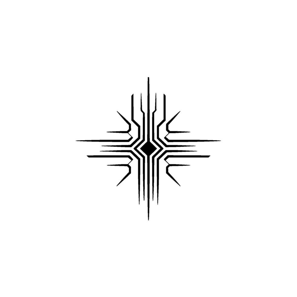 Abstract Geometric Cross Symbol, Minimalist, Modern Branding vector