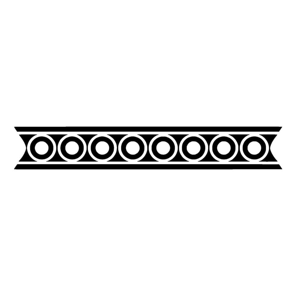 Geometric Border Black And White Element - Frame vector