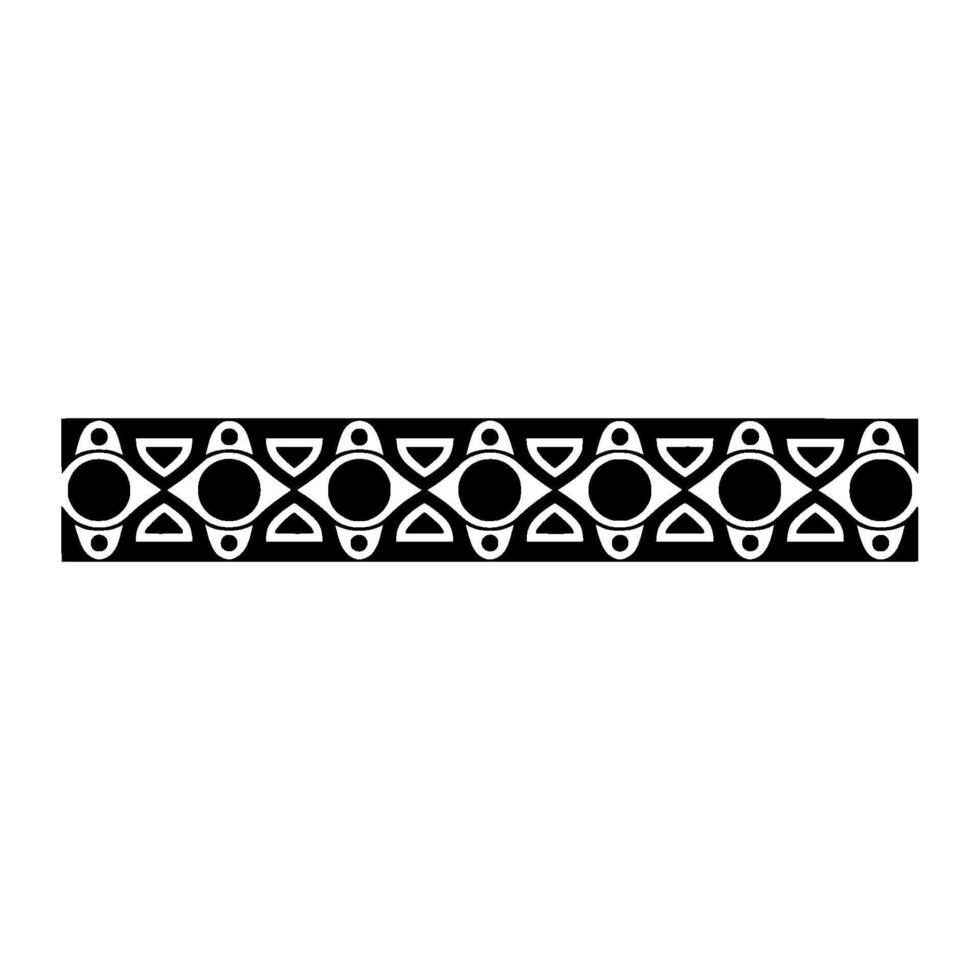 Geometric Black And White Border On Gradient Background - Abstract vector