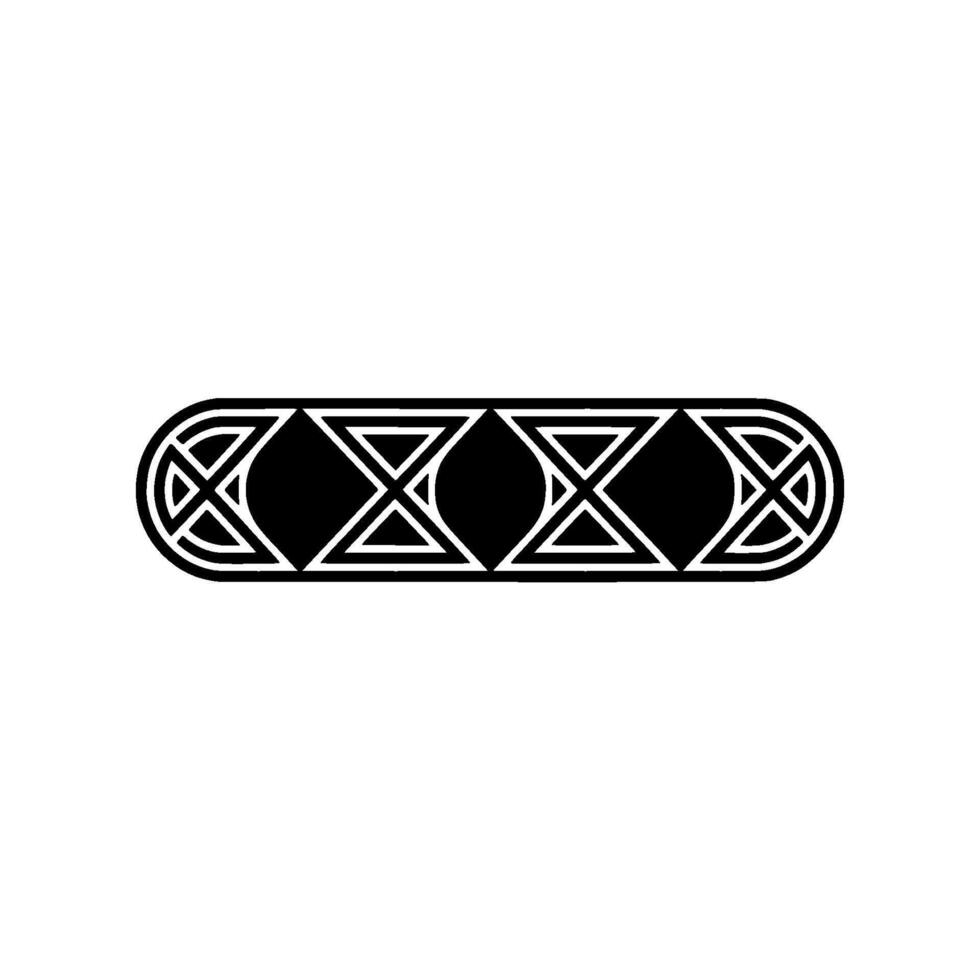 Geometric Black And White Pattern On White Background - Line art vector