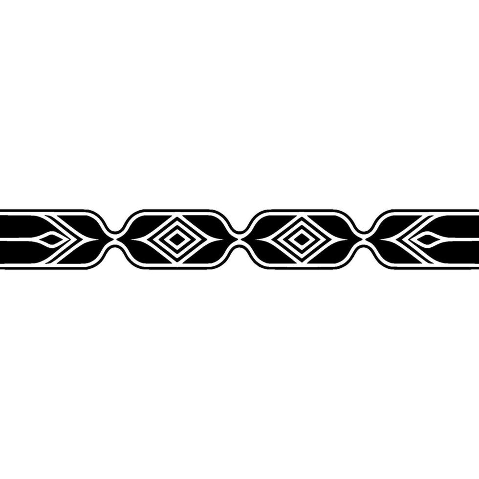 Minimalist Geometric Border In Black And White - Line vector
