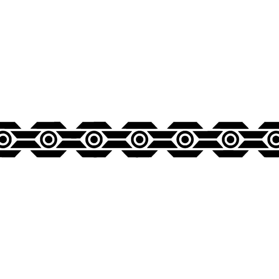 Abstract Geometric Border, Black And White, Decorative Element vector