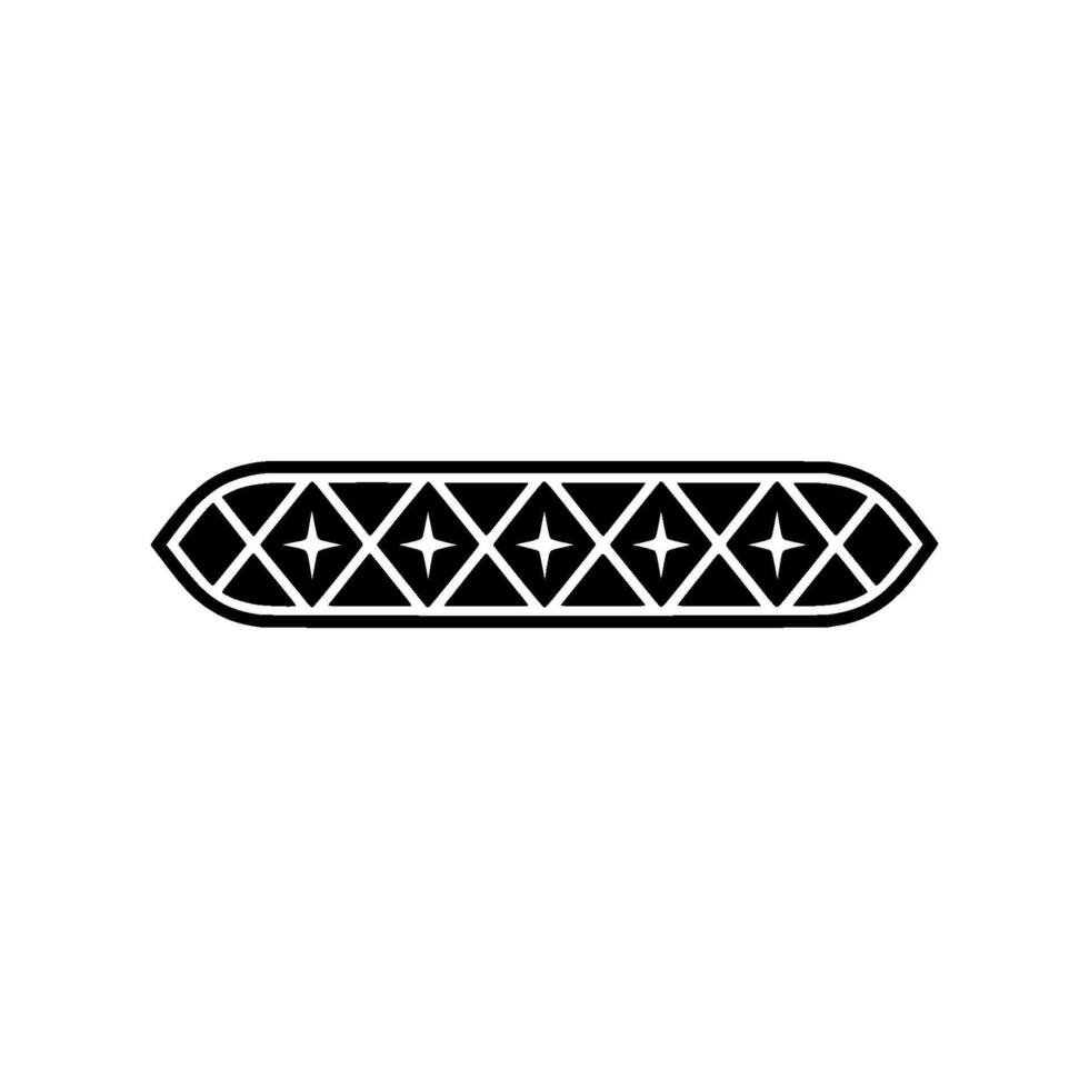 Geometric Black And White Decorative Border - Illustration vector