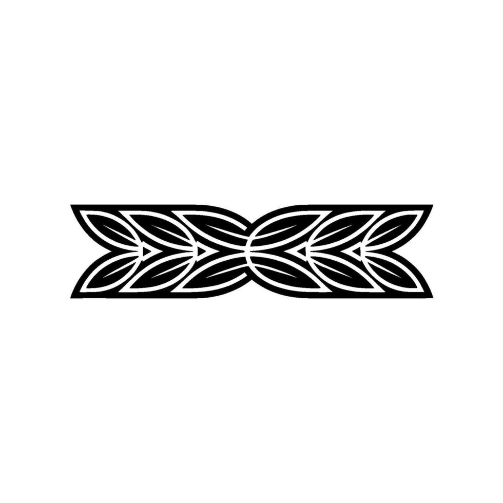 Geometric Foliage Pattern On White Background vector