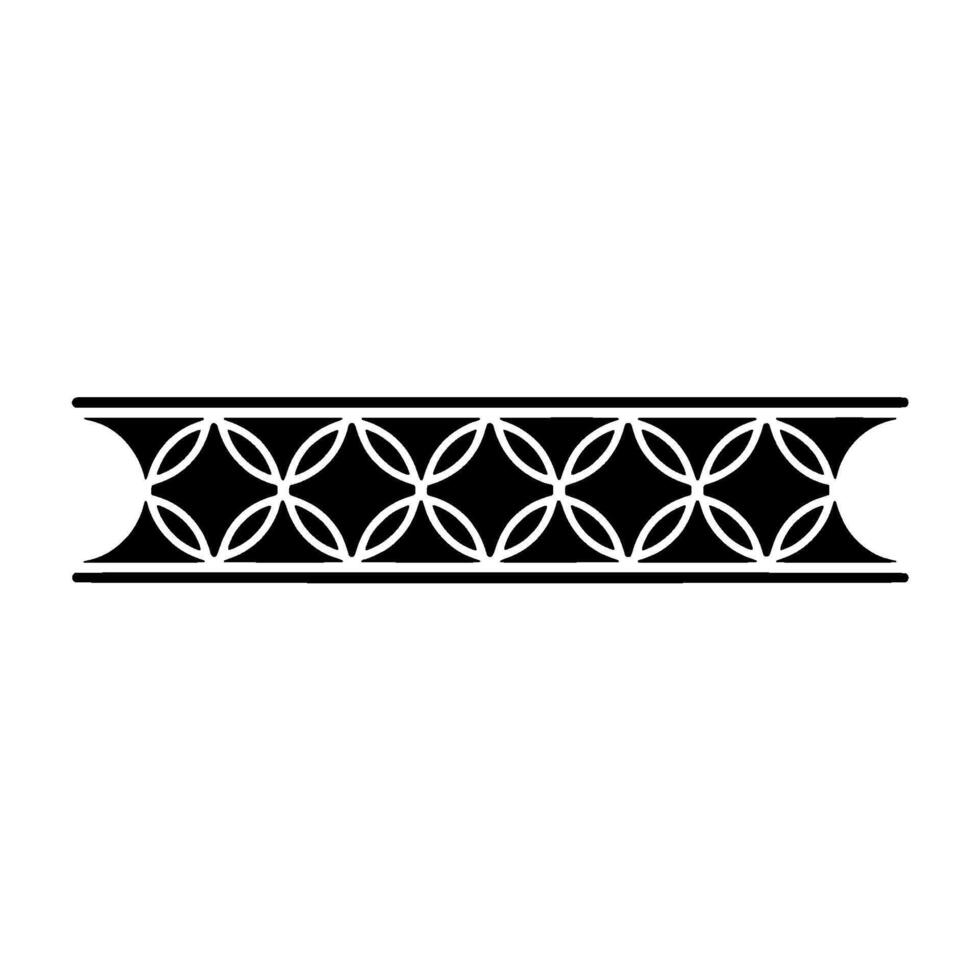 Geometric Black White Border, Ornament vector