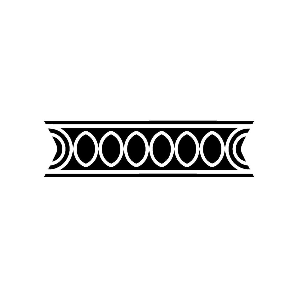 Minimalist Black And White Geometric Ornamental Border vector