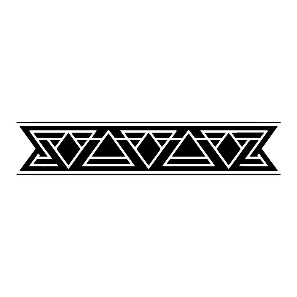 Geometric Black And White Border - Triangle vector