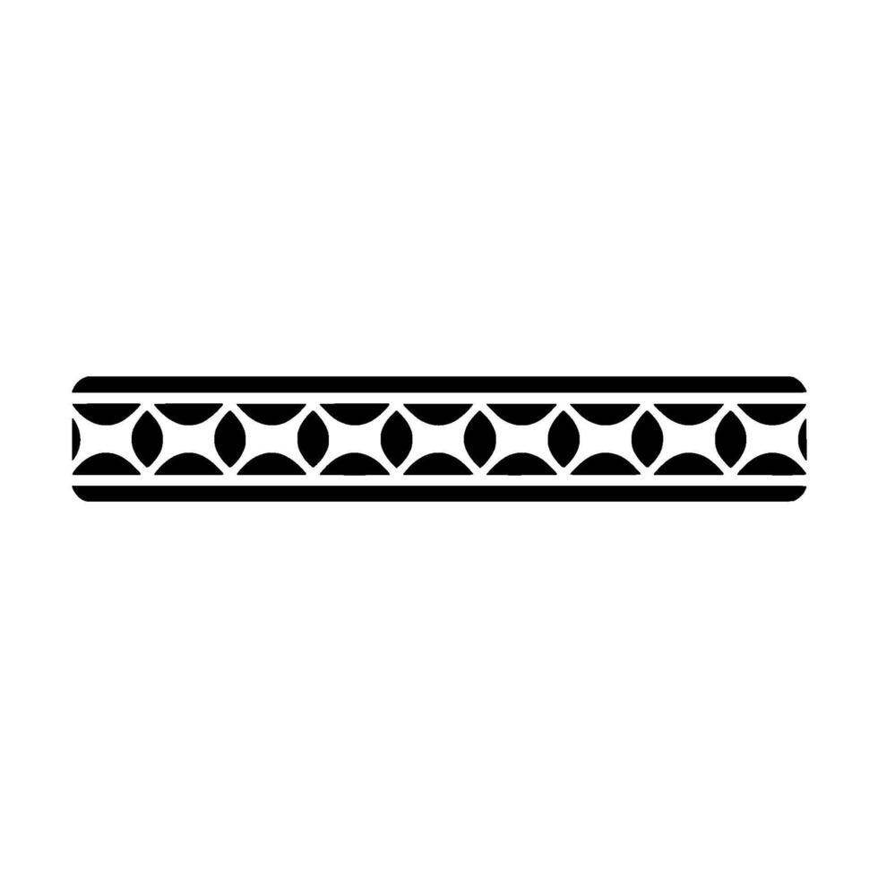 Simple Geometric Border In Black On White Background vector