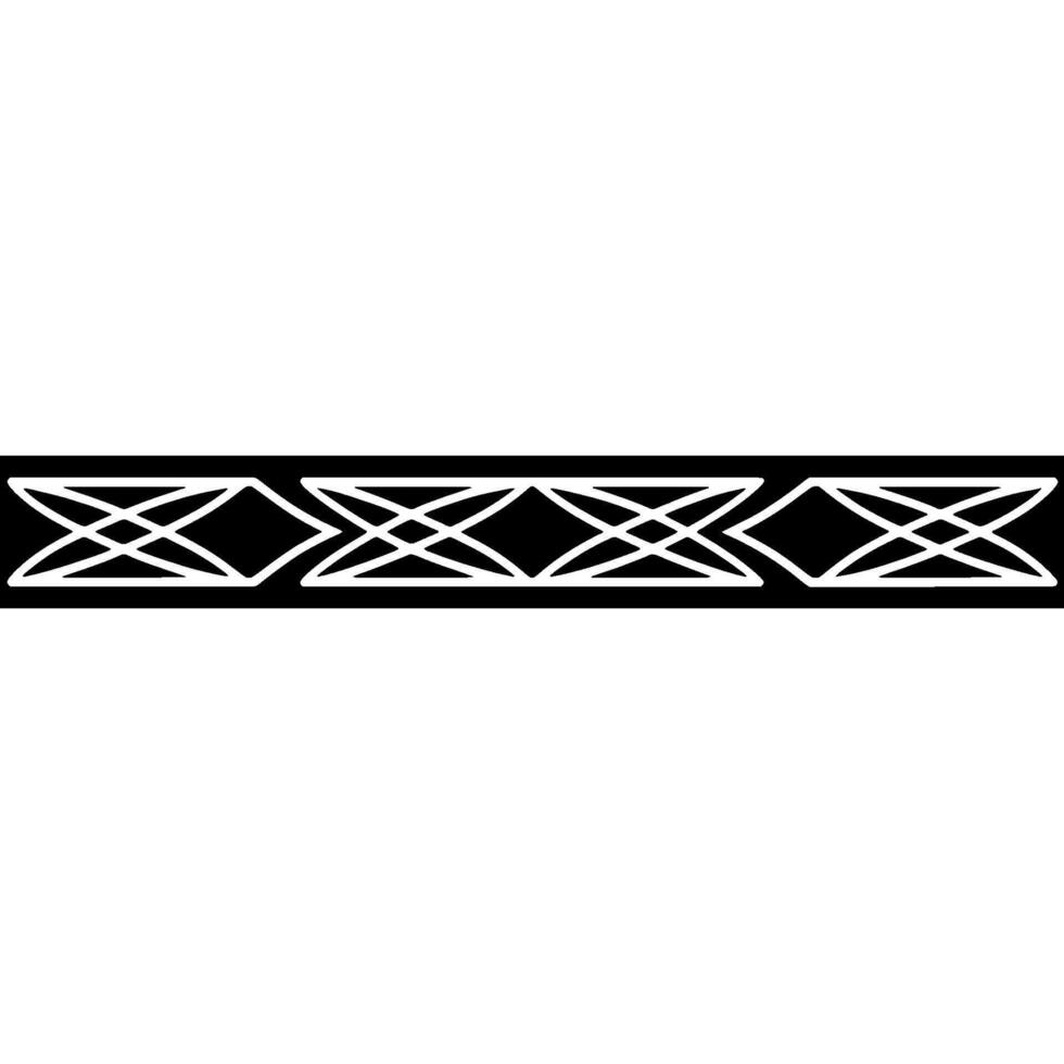 Modern Geometric Border Black And White Pattern For Elements vector
