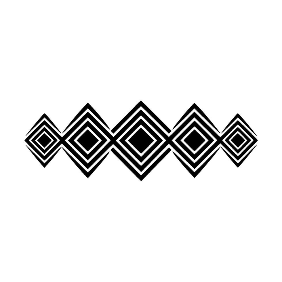 Abstract Diamond Pattern Border On White, Minimalist vector