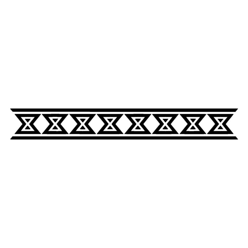 Geometric Border, Black And White, Repeating Pattern - Line vector