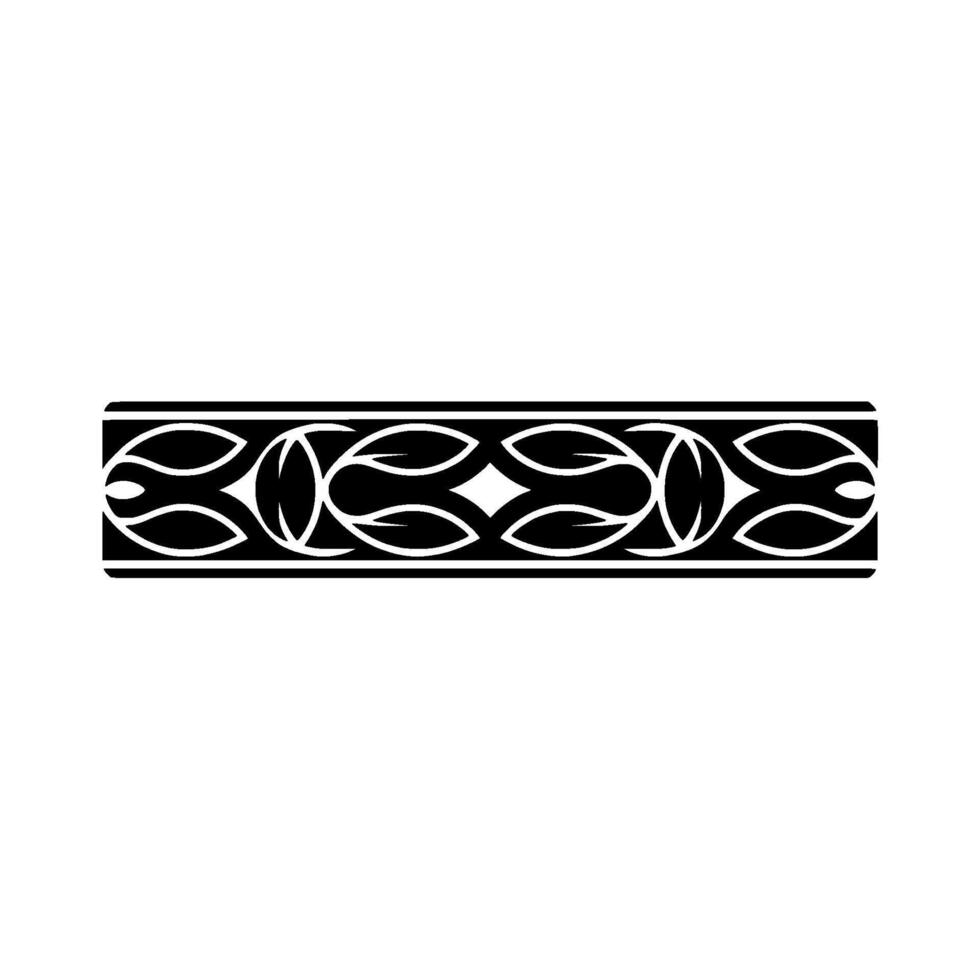 Black White Ornamental Border, Illustration - Ornament vector