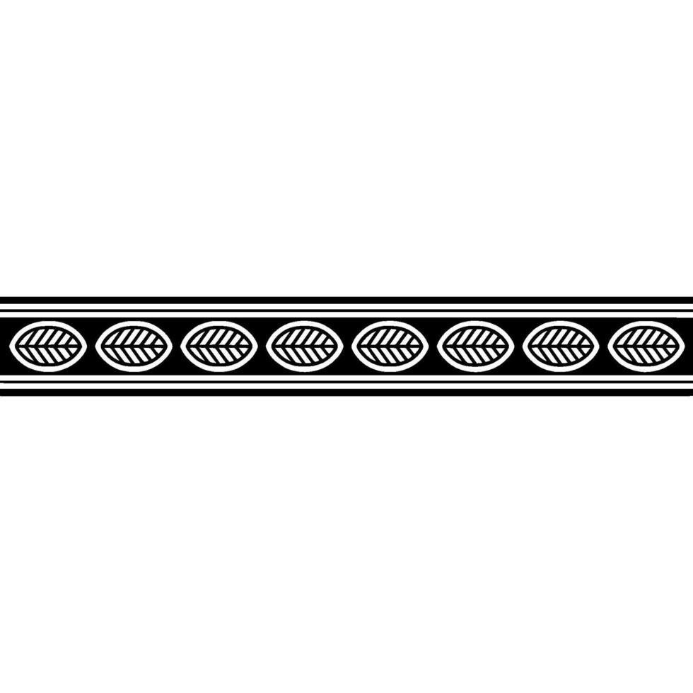 Elegant Black And White Leaf Border On Gradient Background vector