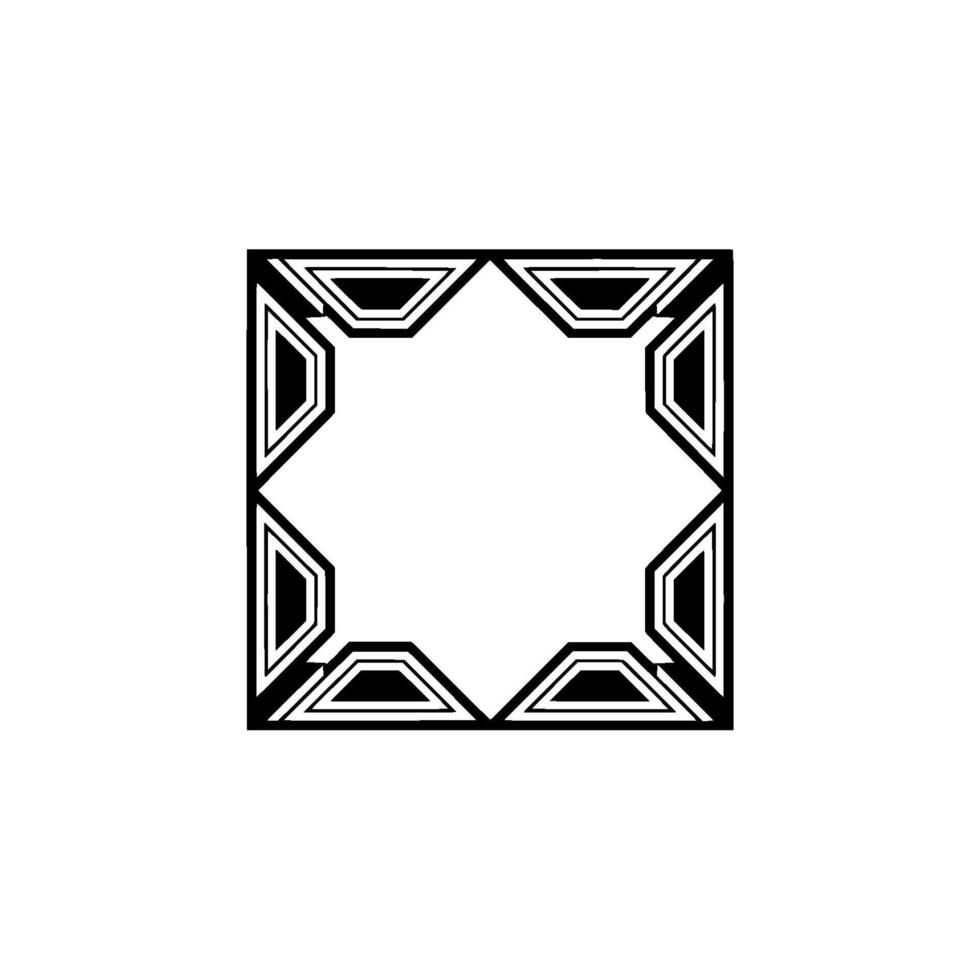 Geometric Black And White Element On White Background - Pattern vector