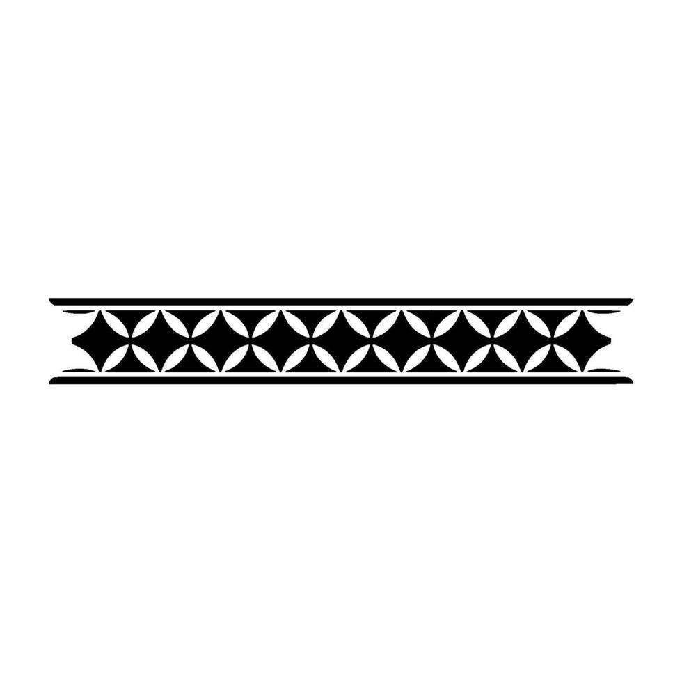 Geometric Border With Diamond Pattern, Black On White vector