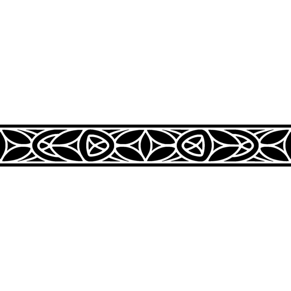 Intricate Celtic Border, Black White, Abstract vector