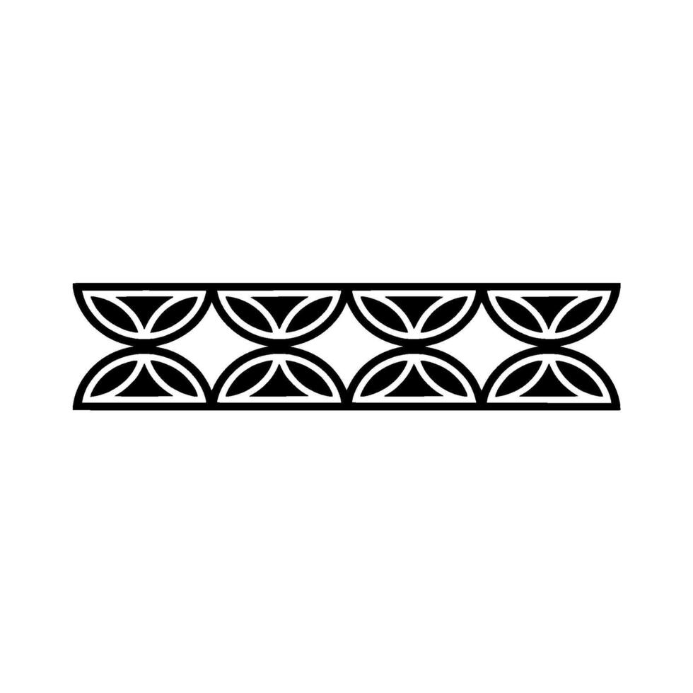 Minimalist Geometric Border In Black White Decorative vector