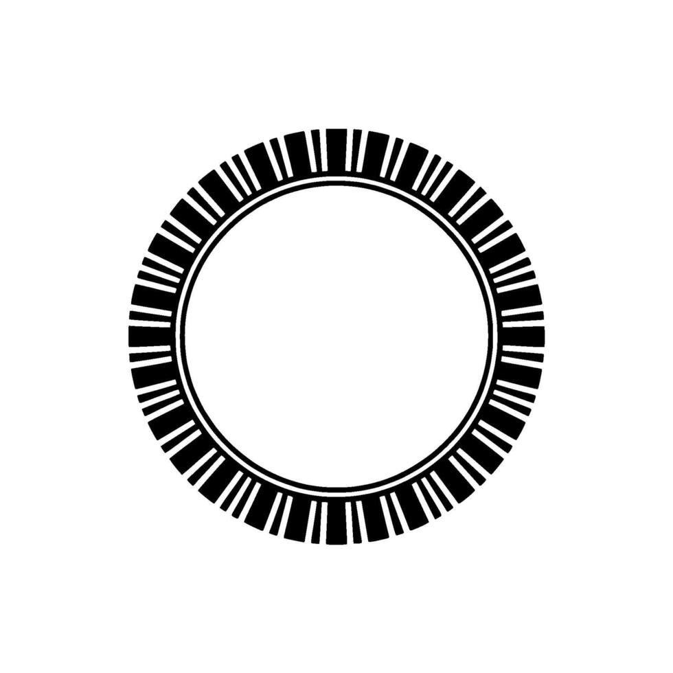 Abstract Black White Circle On White Background vector
