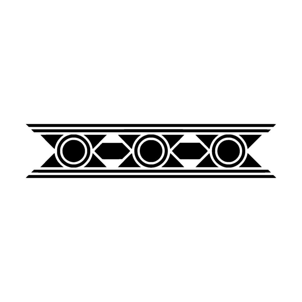 Geometric Border Minimalist Black White Decorative Element vector