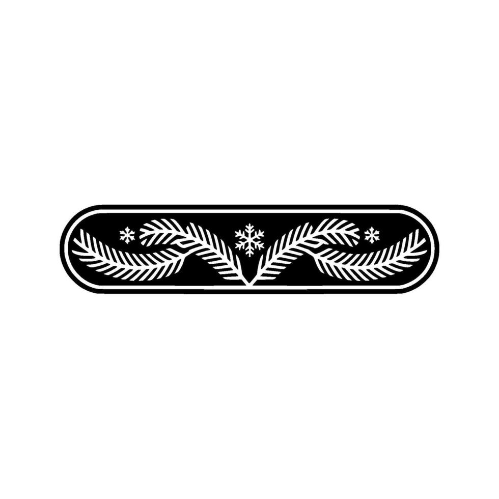 Elegant Black White Christmas Ornament - Winter vector