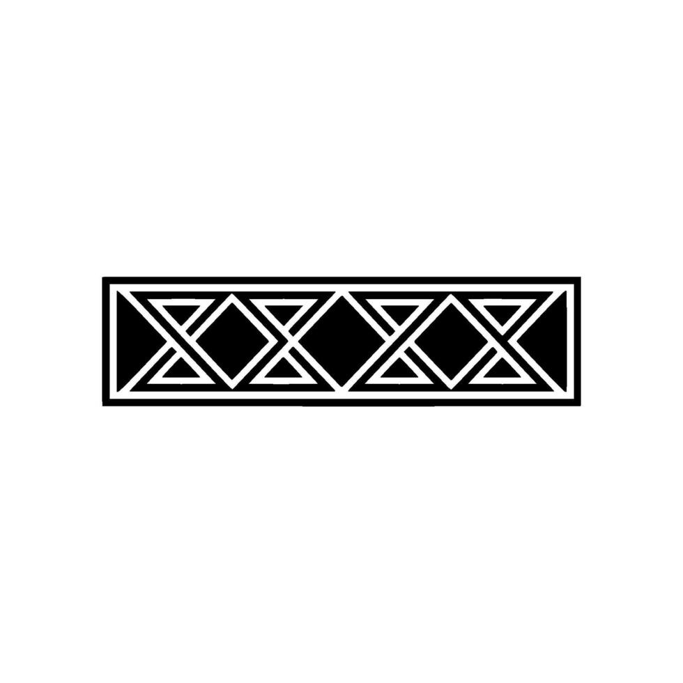Geometric Black And White Decorative Border Element - Frame vector